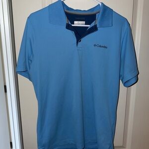 Columbia Men's Sky Blue Polo Shirt Size Small
